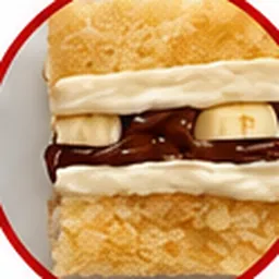 «Banan-Nutella» qatlamli bento tort kesimi